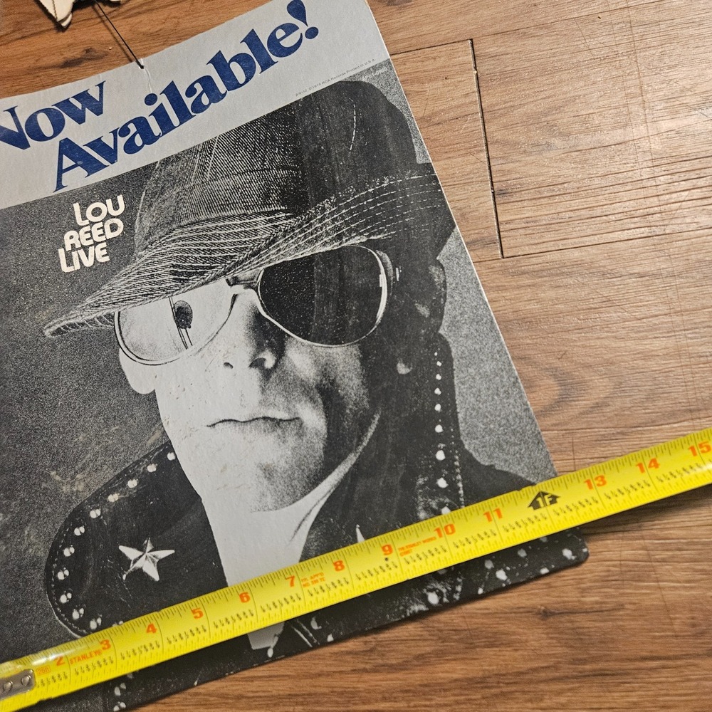 Lou Reed Live 12x16 Vintage 1975 Hanging Mobile Promo‎ Display RCA Records Rock - Picture 5 of 8